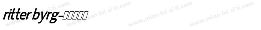 ritter byrg字体转换